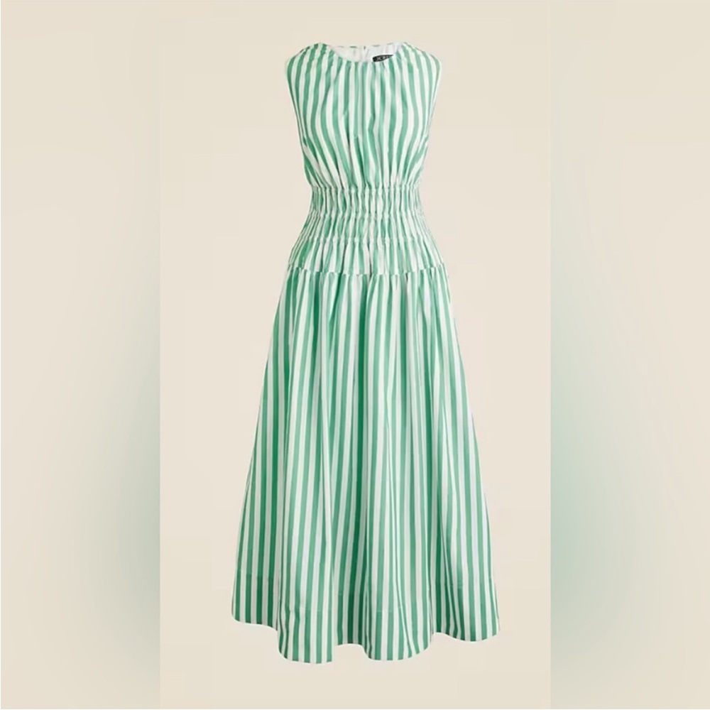 J.Crew Hyacinth dress in striped cotton poplin
